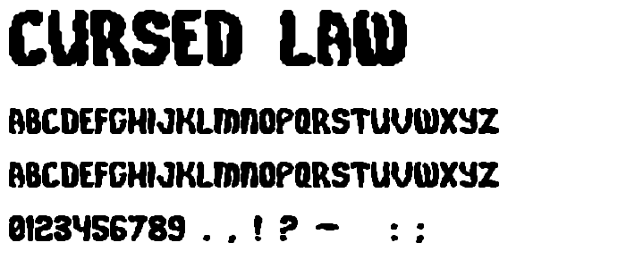 Cursed Law font